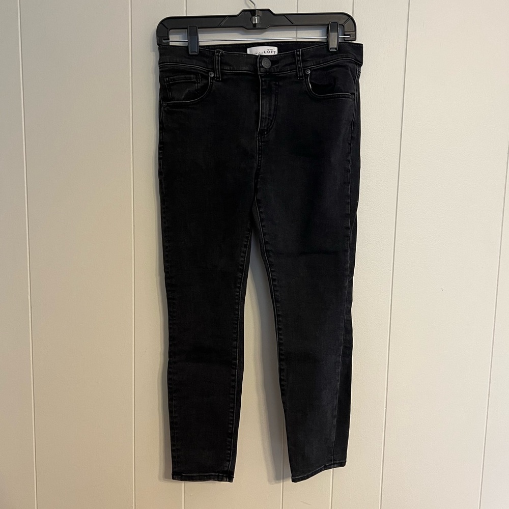 Ann Taylor Loft legging crop black jeans‎ size 28